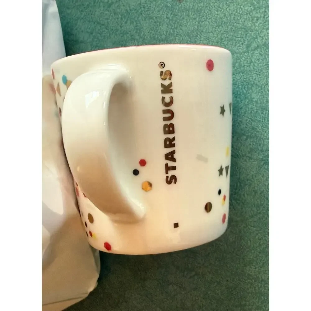 Vintage 2016 Starbucks Confetti Mini Espresso Mug Ornament